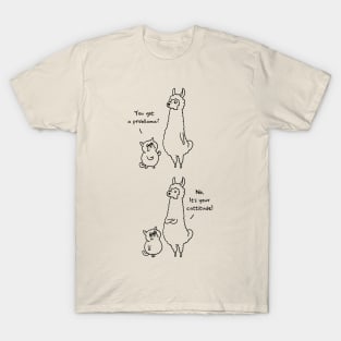 Cattitude ProbLlama T-Shirt